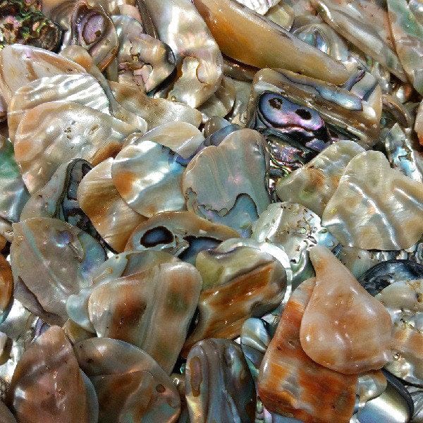 Natural Abalone Shell Pocket Stone - Polished Healing Crystal for Stress Relief, Meditation & Energy Balancing - Perfect for Reiki, Yoga & Spiritual Practices