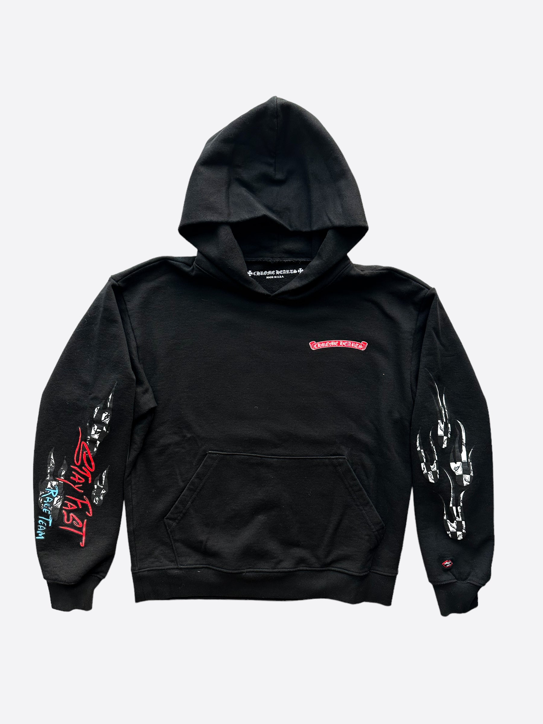 Chrome Hearts Black Matty Boy Stay Fast Hoodie for Men - Trendy Streetwear Pullover for Casual Outfits & Urban Fashion