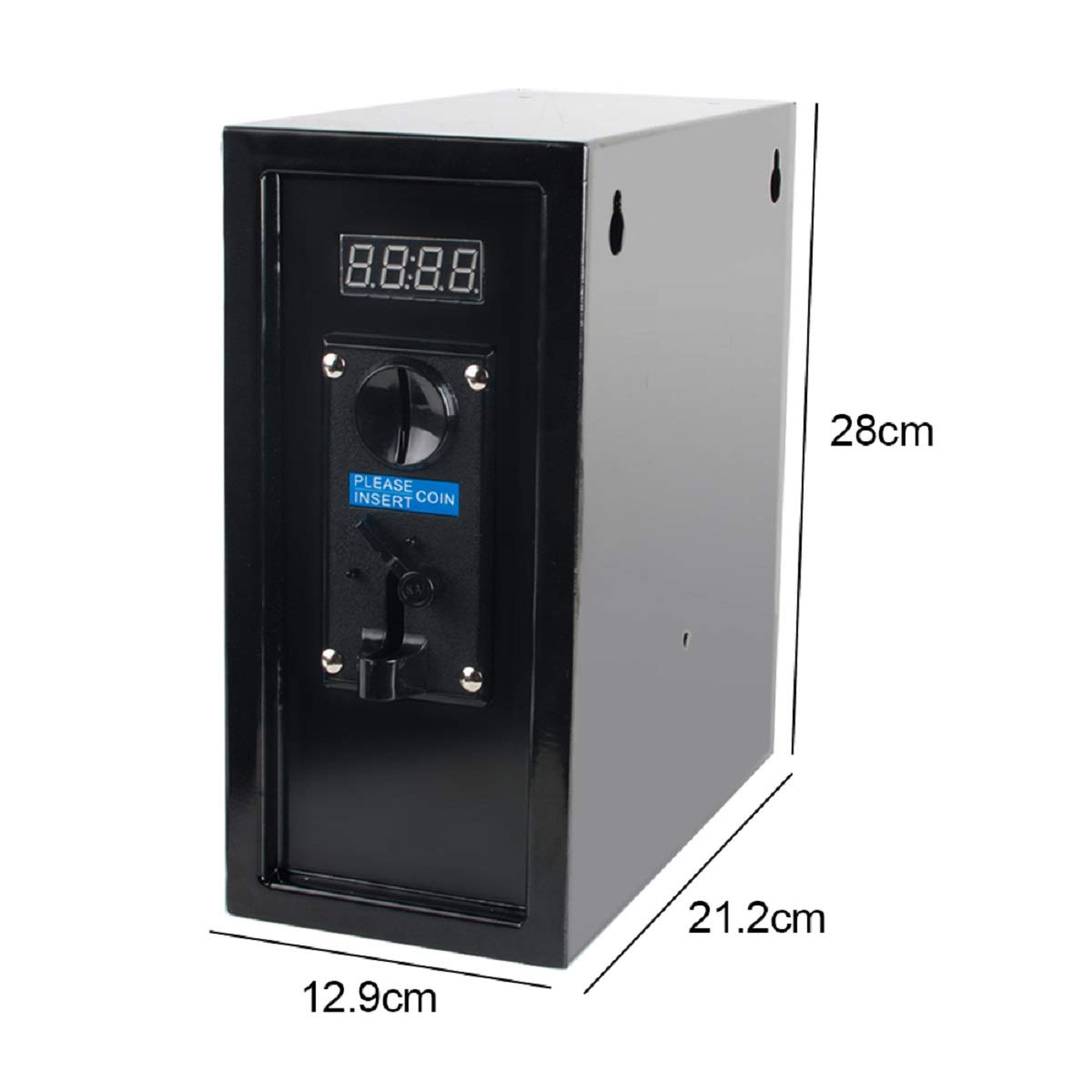 Coin Operated Timer Control Box with Multi Coin Acceptor - Electronic Time Control Device & Power Supply Box for Washing Machines, Laundromats, Arcade Games, and Vending Machines