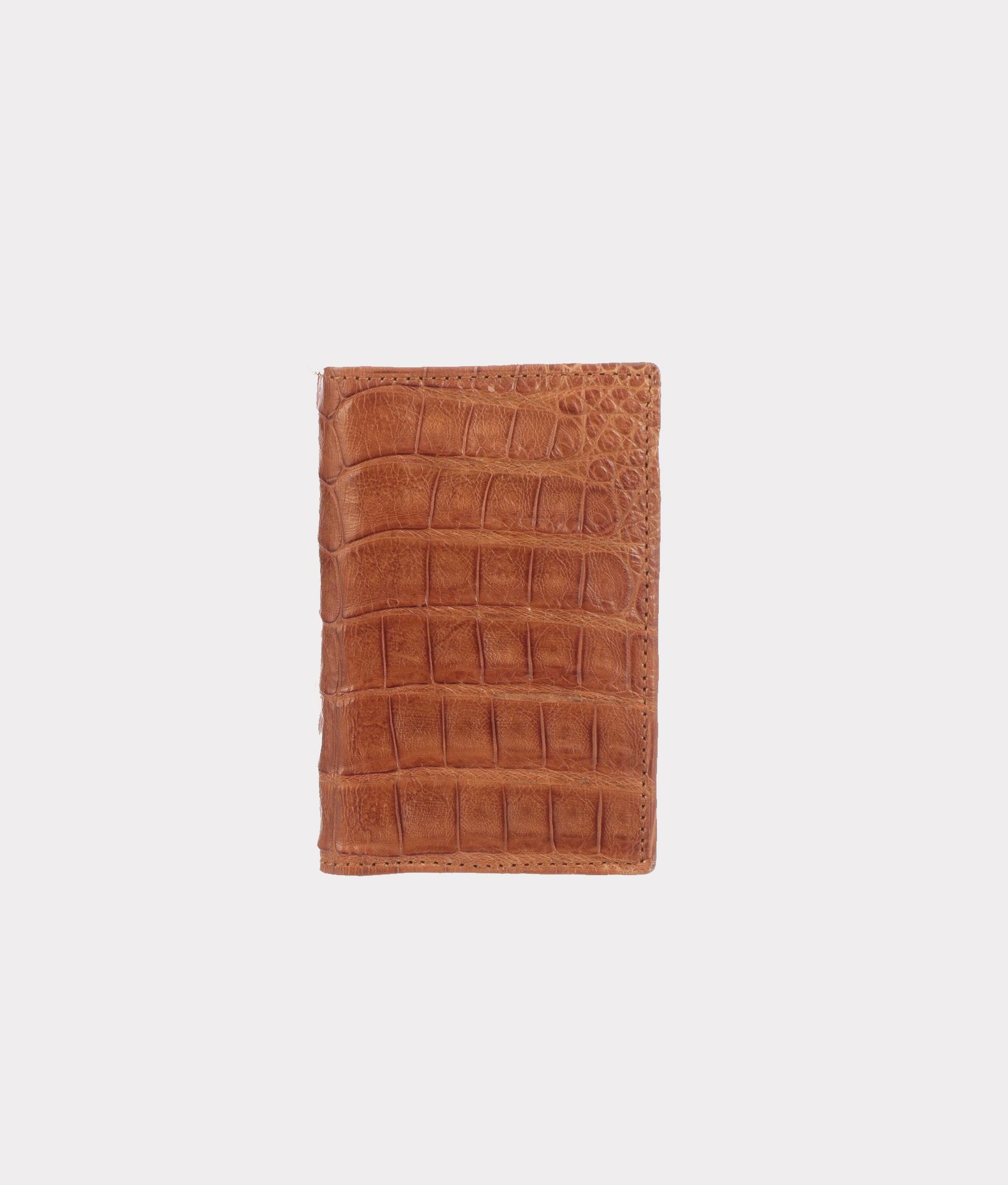 Genuine Crocodile Leather Bifold Wallet for Men - Premium Cognac Color - Perfect for Everyday Use, Business & Travel