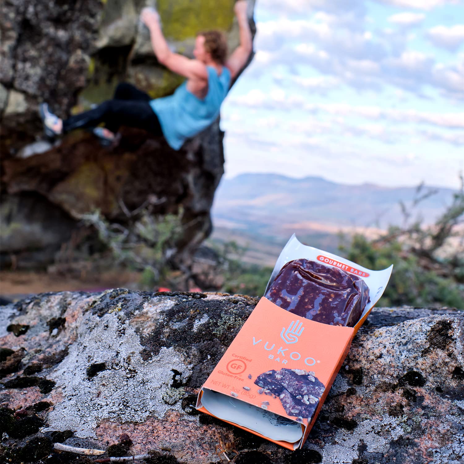 Vukoo Refrigerated Protein Bars - Almond Brownie Flavor - 28 Pack - 20g Protein - Healthy Organic Oats - High Protein Low Sugar Snacks - Gluten Free & High Fiber - Perfect for Gym, Hiking & Post-Workout Recovery