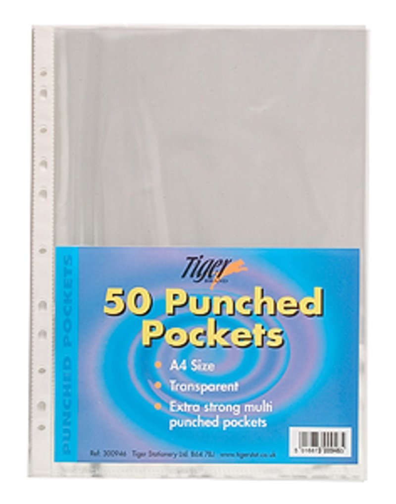 50 Pack A4 Clear Plastic Poly Pockets Wallet Sleeves - Heavy Duty Document Protectors for School, Office & Filing (Set of 2)