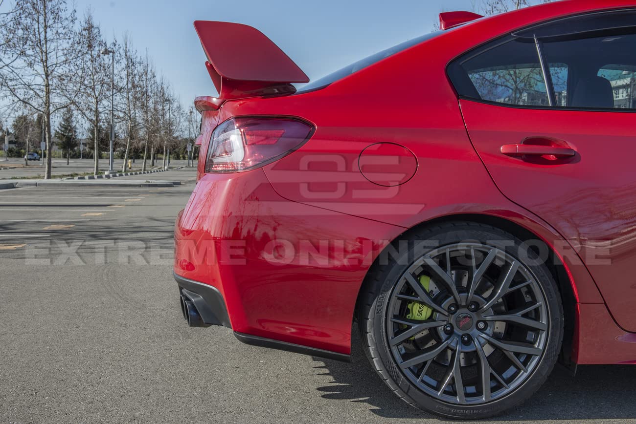 Replacement Rear Bumper Lower Lip Splitter for 2015-2021 Subaru WRX STi | JDM Charge-Speed Style Polyurethane Apron Pair (Matte Black) | Enhance Aerodynamics & Sporty Look for Street Racing & Car Shows