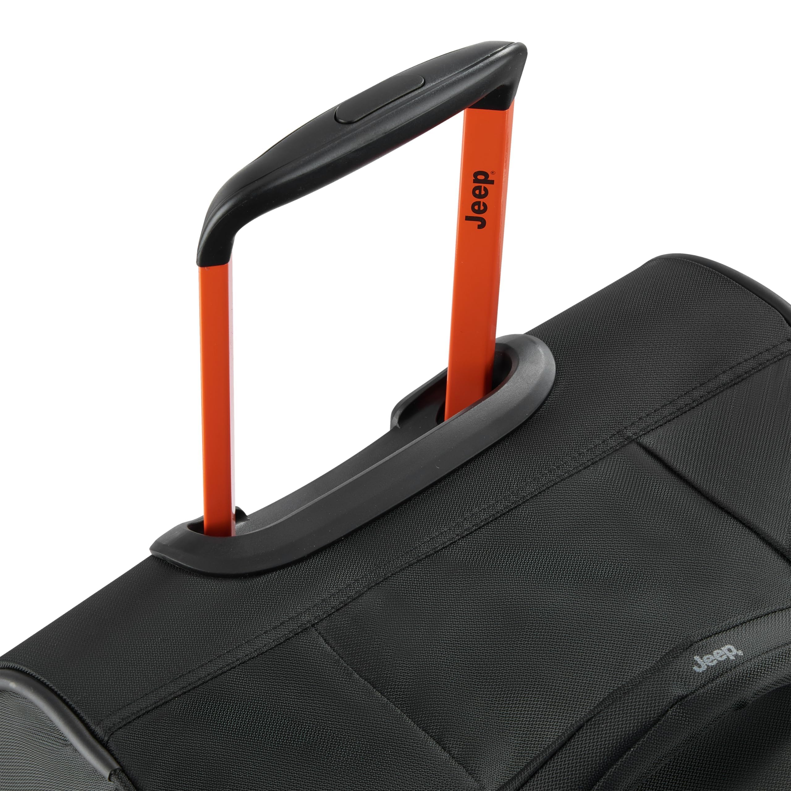 Jeep JS009D 2-Wheel Rolling Duffle Bag for Travel - Durable, Spacious Luggage for Airports, Camping & Weekend Getaways