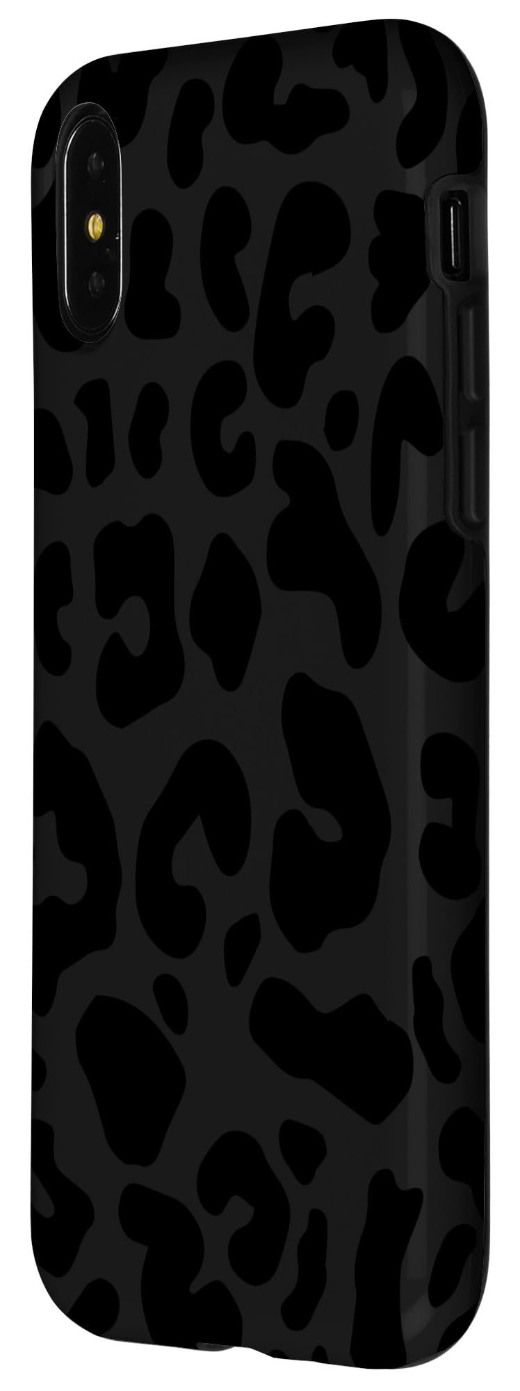 iPhone X/XS Black & White Cheetah Print Phone Case - Cute Animal Design Protective Cover for Women & Girls - Perfect for School, Work & Everyday Use