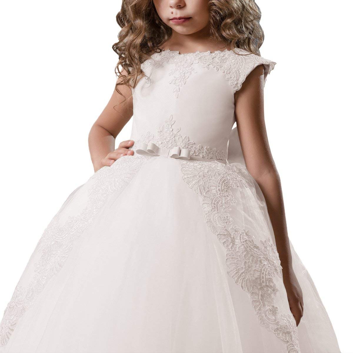 Flower Girl Dresses - Elegant Tulle Ball Gown with Lace for Weddings, Parties & Special Occasions | Perfect for Flower Girls, Pageants & Formal Events