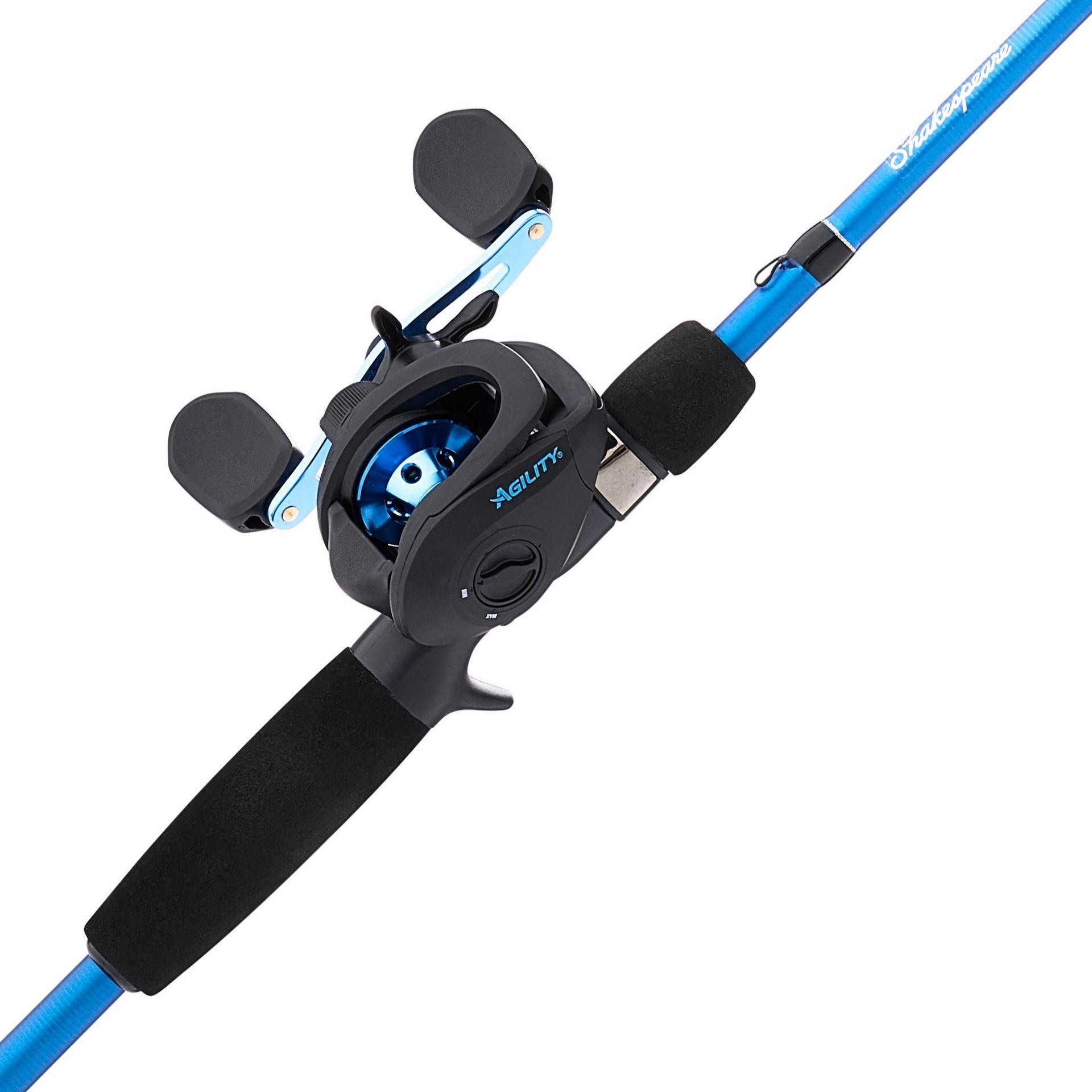 Agility® Baitcast Fishing Rod and Reel Combo - Lightweight Graphite Baitcasting Setup for Bass, Walleye, Pike Fishing | Perfect for Freshwater Lakes, Rivers, and Saltwater Shore Casting