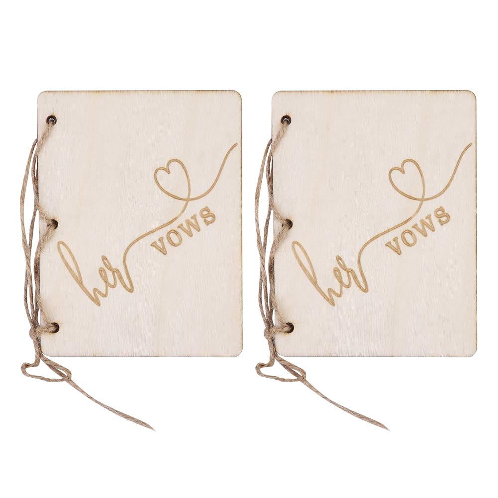 Haofy Wedding Guest Book & Vow Book Set - 2pcs Elegant Keepsake Booklets for Wedding Ceremony, Vow Exchange & Reception Decor - Perfect for Rustic, Vintage or Modern Weddings (Style B)