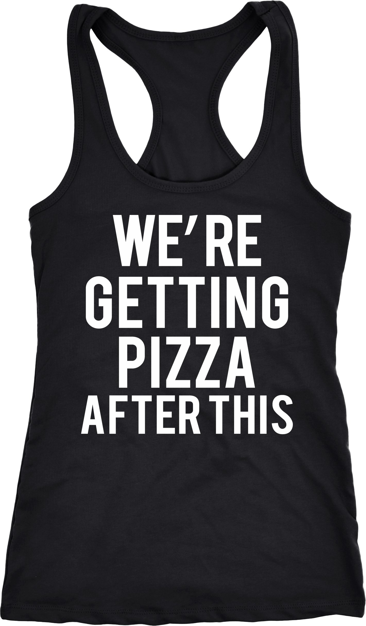 Funny Workout Tank Top for Women - Sleeveless Fitness Shirt with Pizza Design - Perfect for Gym, Yoga & Casual Wear