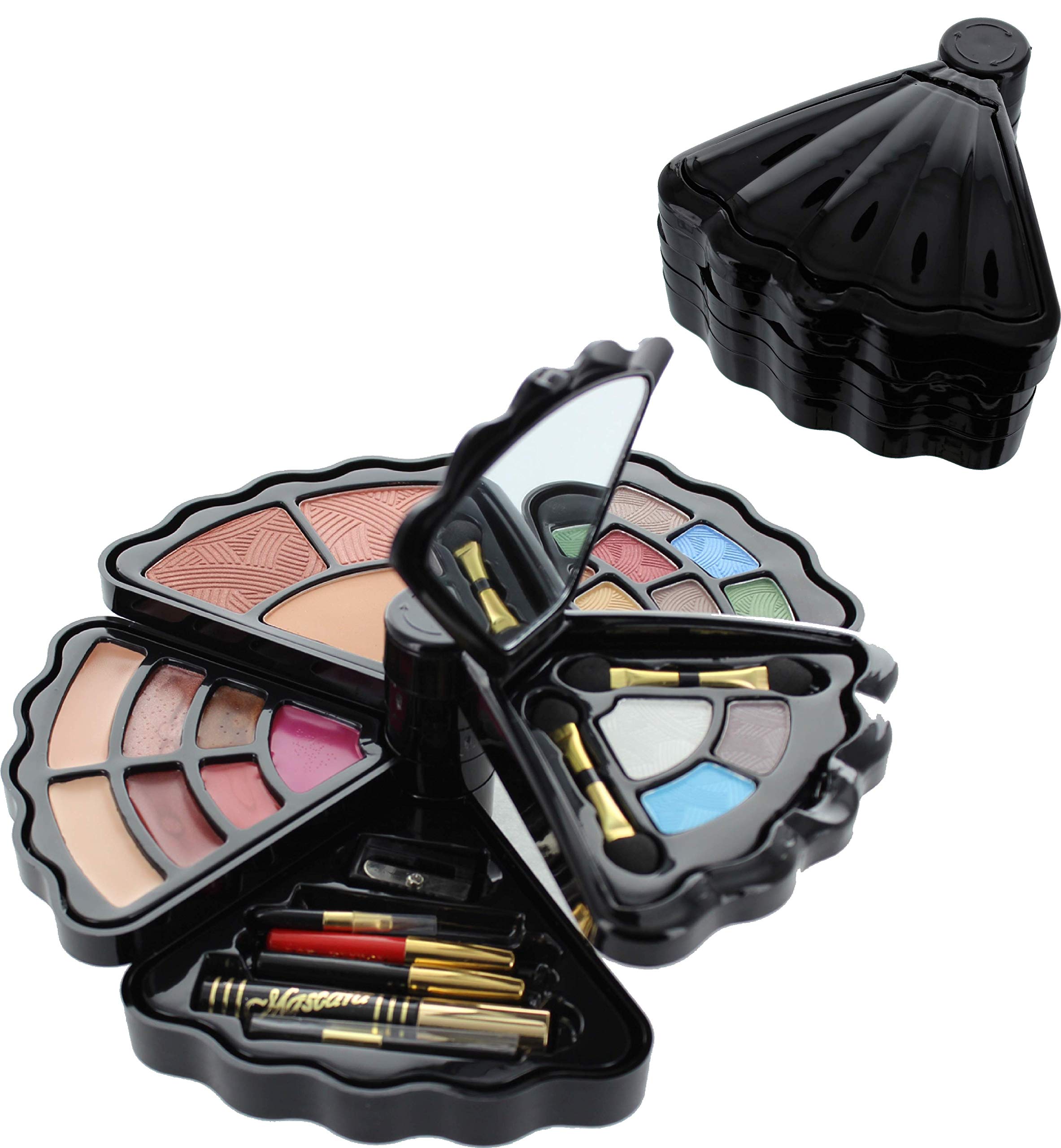 Professional Makeup Set with Eyeshadows, Blush, Lip Gloss & Mascara - Complete Cosmetic Kit for Everyday Beauty & Party Looks