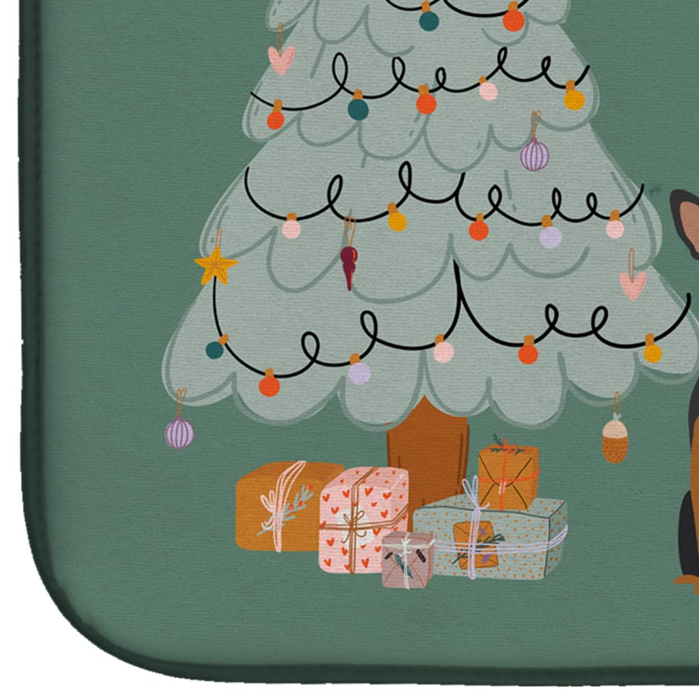 Manchester Terrier Christmas Everyone Absorbent Dish Drying Mat - 14