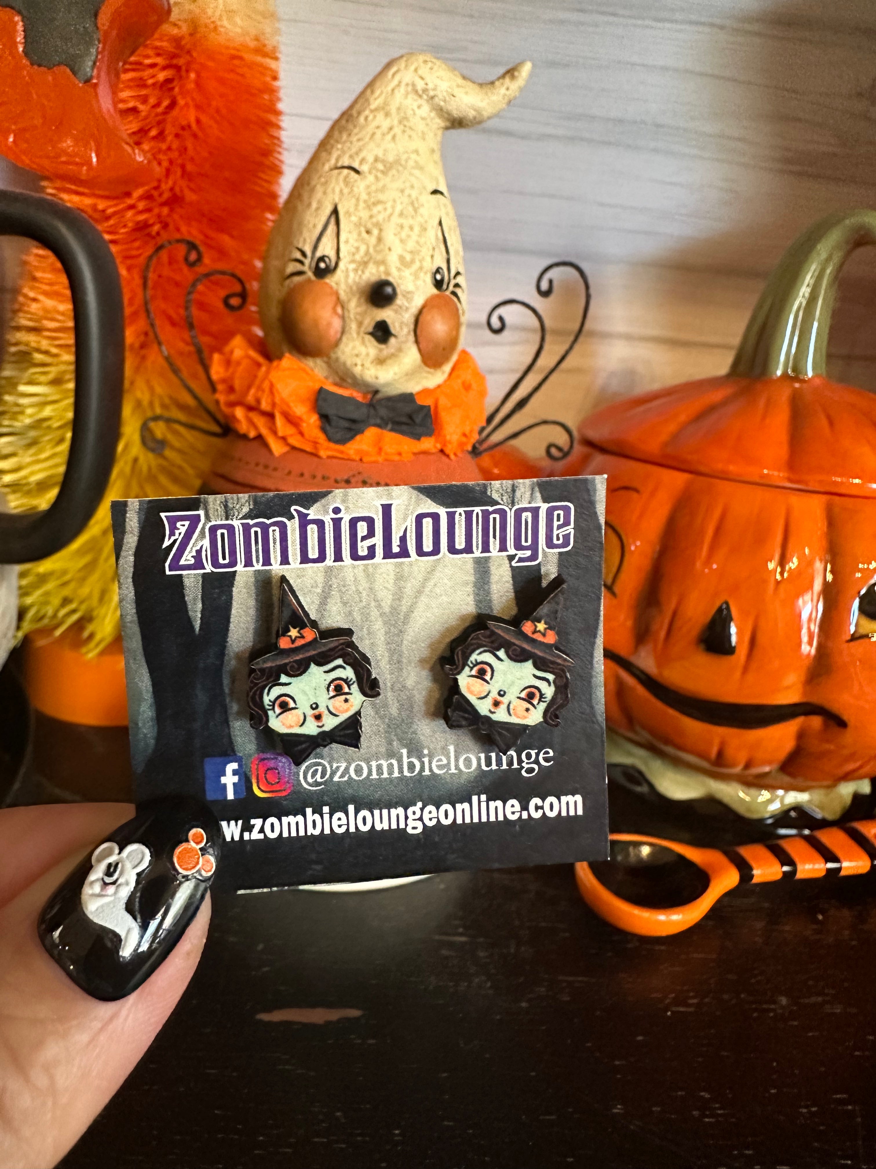 Johanna Parker Halloween Witch Earrings - Spooky & Stylish Costume Jewelry for Women - Perfect for Halloween Parties, Cosplay & Witch-Themed Events