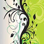 Vine Floral Green