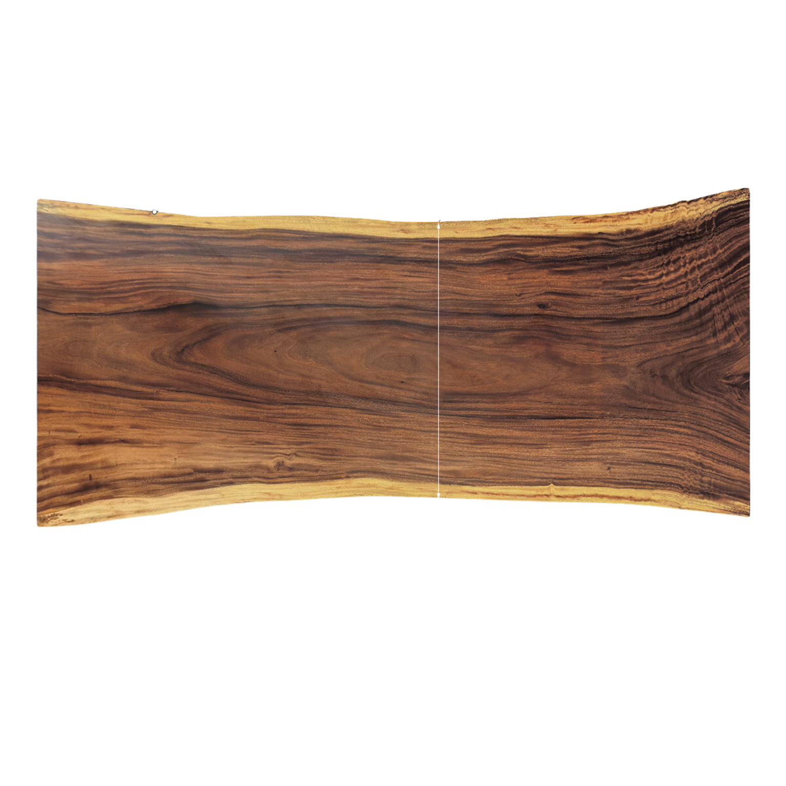 Premium Black Walnut Solid Wood Dining Table with Natural Edge - Large Top for Kitchen, Dining Room & Home Decor