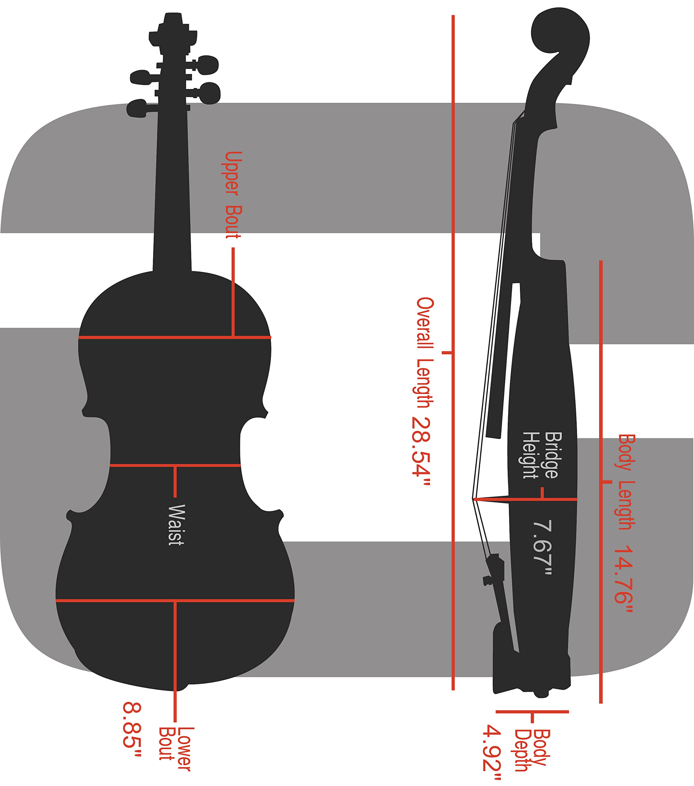 Crossrock CRF1020VSL Fiberglass 4/4 Full Size Black Violin Case - Durable Backpack Style for Professional Musicians & Students | Perfect for Travel, School & Orchestra Performances