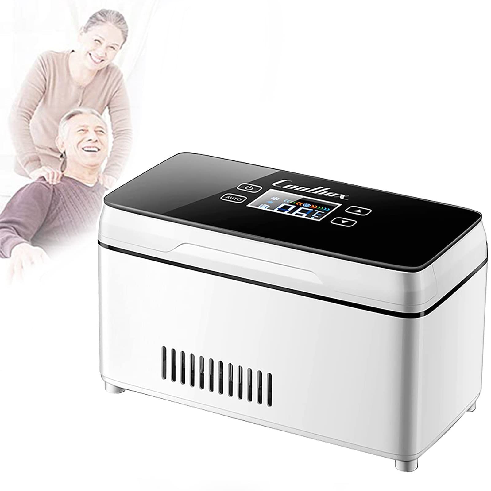 Portable Insulin Cooler Travel Case - Mini USB Car Refrigerator for Medicine Storage with LCD Display & Rechargeable Battery - Perfect for Diabetics, Travel, Camping and Road Trips