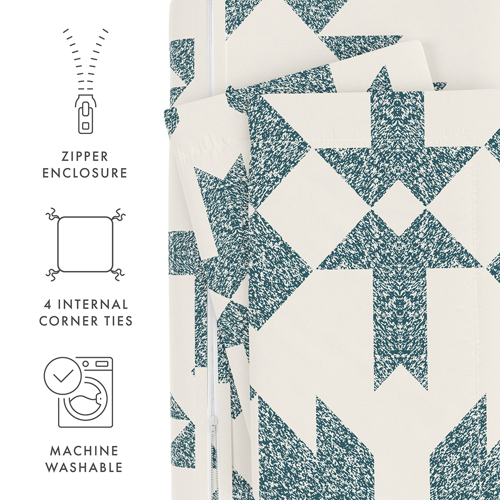 Adobe Diamond Pattern 3 Piece Duvet Cover Set - Soft & Breathable Bedding Set for Queen/King Size - Perfect for Modern Bedroom Decor & Cozy Sleep