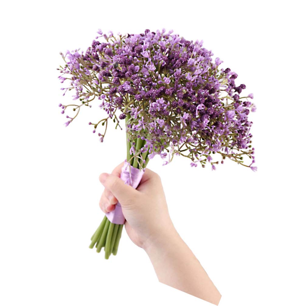 VICASKY Artificial Gypsophila Bouquet - Fake Baby's Breath Flowers for Wedding, Valentine's Day, Home Decor - Realistic Simulation Floral Arrangement in Vase for Centerpieces, Bridal Shower, Party Decorations