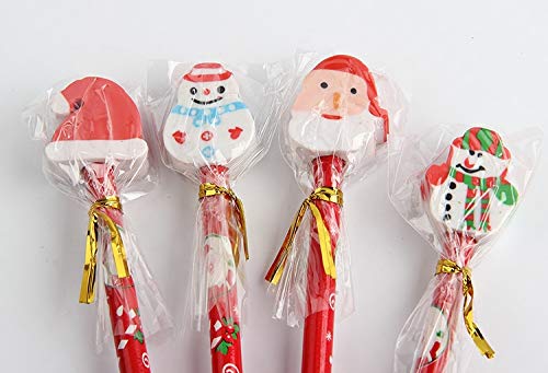 Creative Cartoon Eraser Pencil Set - 30pcs Christmas School Supplies for Kids | Holiday Gifts & Classroom Use