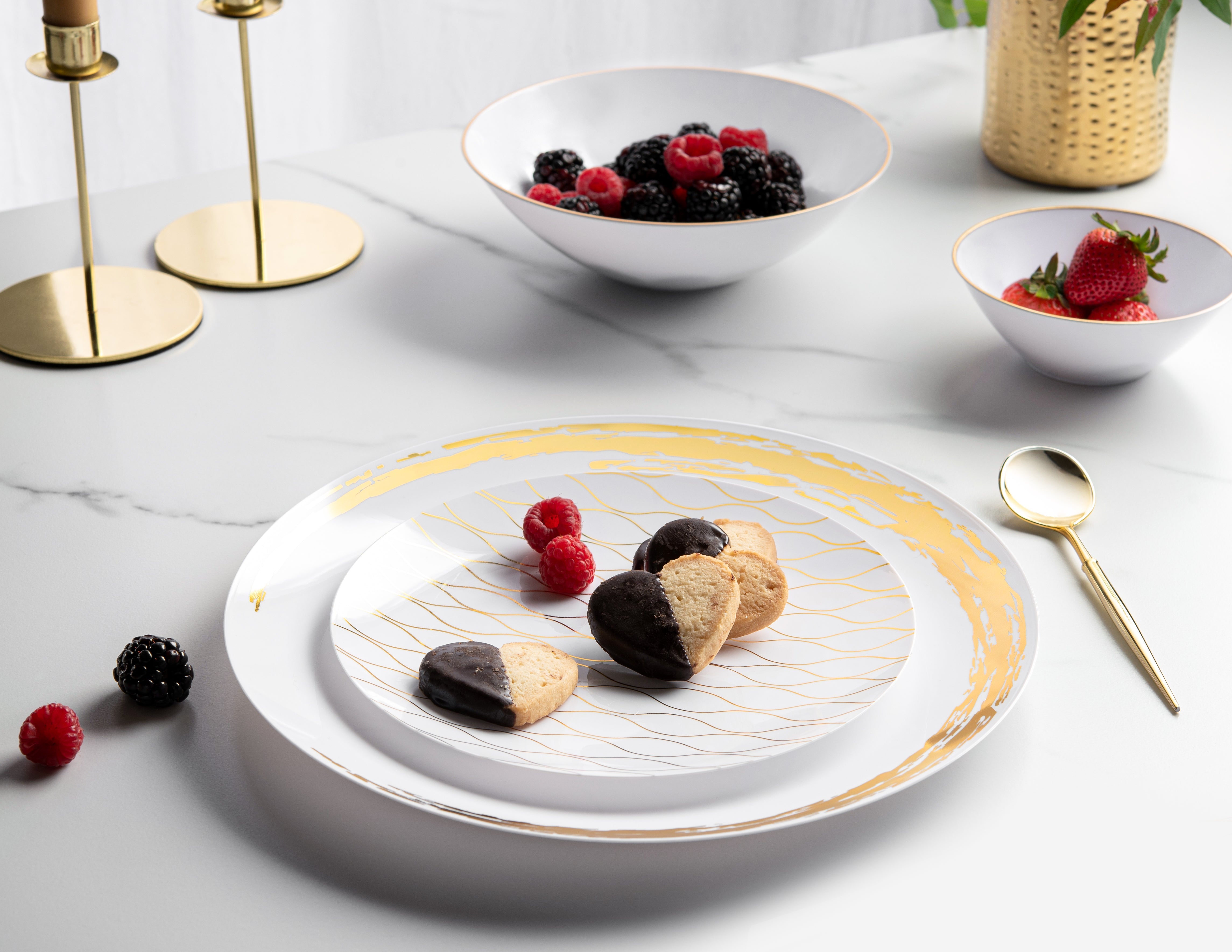 5 Inch Round Plastic Dessert Bowls (6 Ounce) 20 Pack - BPA Free, Eco-Friendly & Reusable - Perfect for Ice Cream, Pudding, Fruit Salad & Party Serving - Dishwasher Safe & Stackable Storage