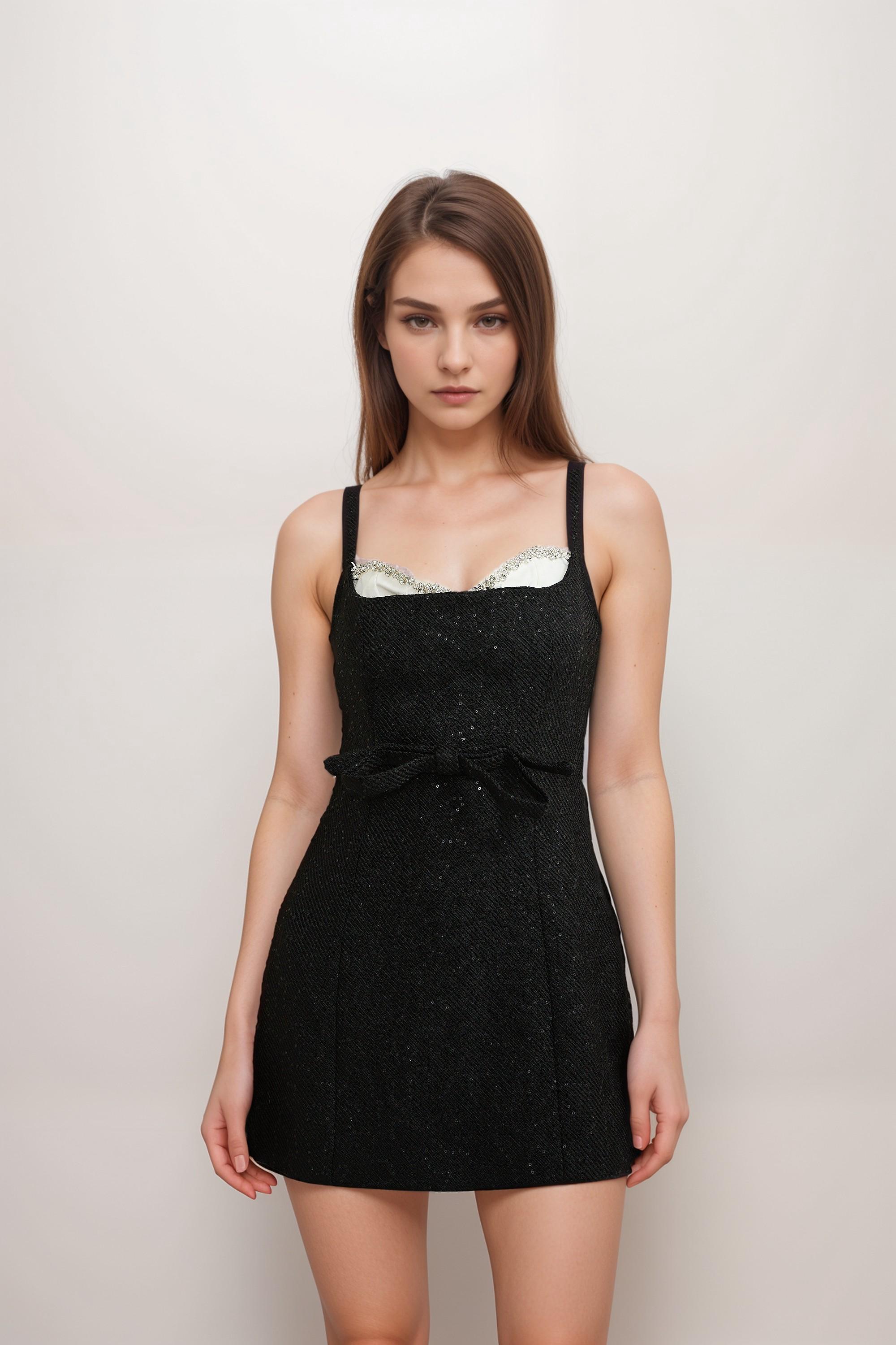 Elegant Amore Crystal Sequin Dress for Women - Perfect for Evening Parties, Prom, and Special Occasions