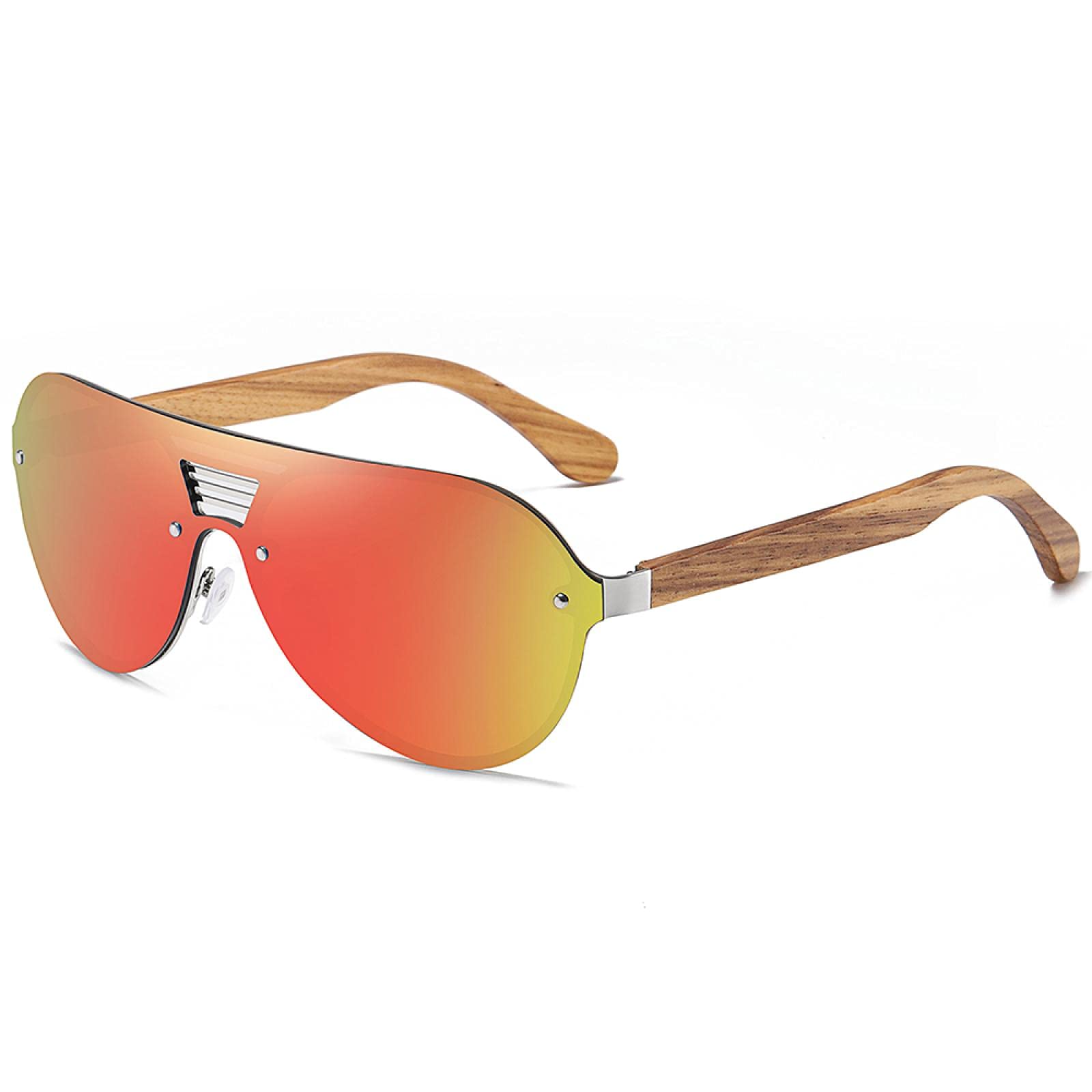 Polarized Wooden Sunglasses for Men & Women - Luxury Bamboo Frame with Metal Accents - Perfect for Outdoor Activities, Beach, and Fashion Accessories