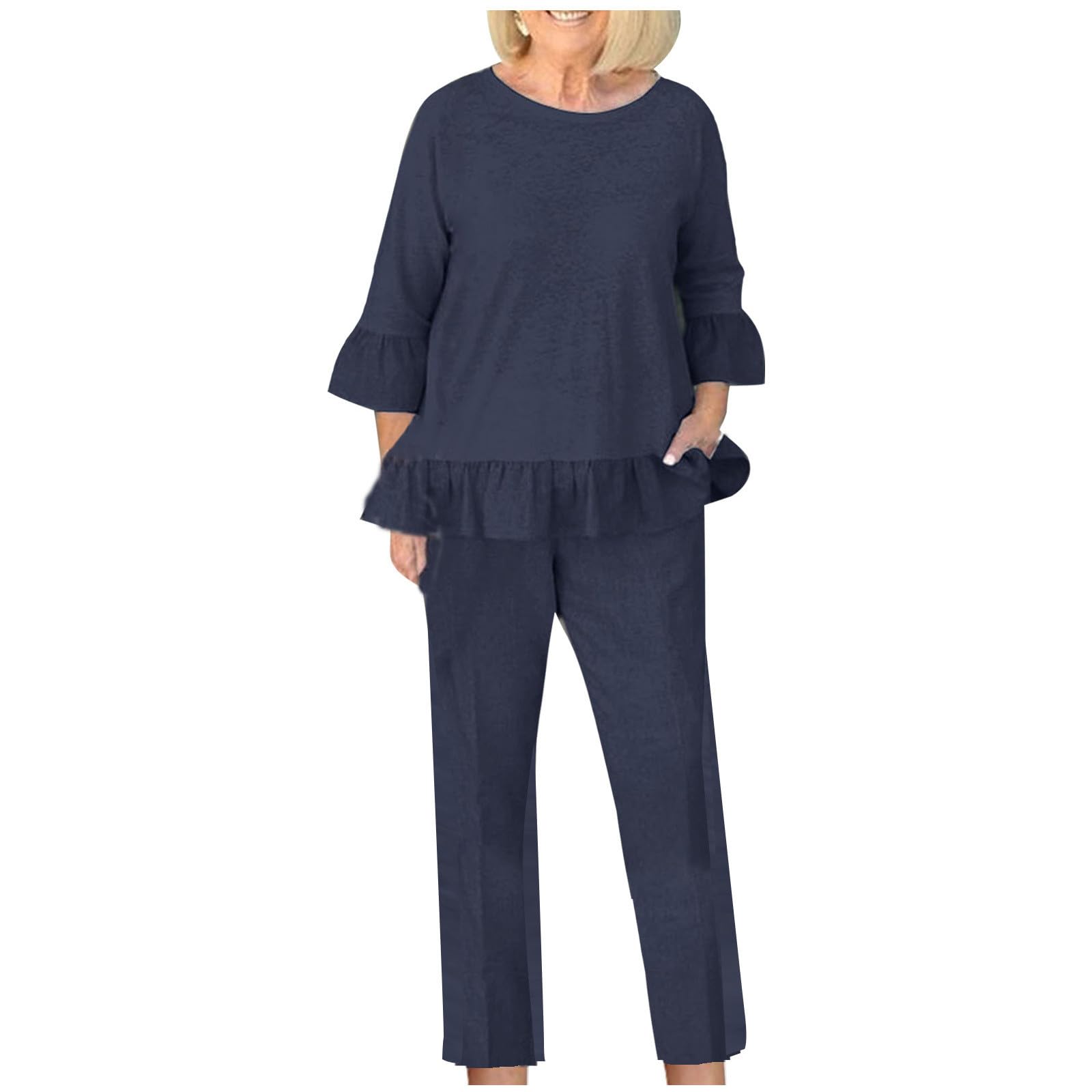 Women's 2-Piece Matching Lounge Set - Comfy Sweatsuit & Vacation Outfit, Plus Size Pajamas & Cute 3-Piece Loungewear for Couples | Perfect for Relaxing at Home, Weekend Getaways & Cozy Nights