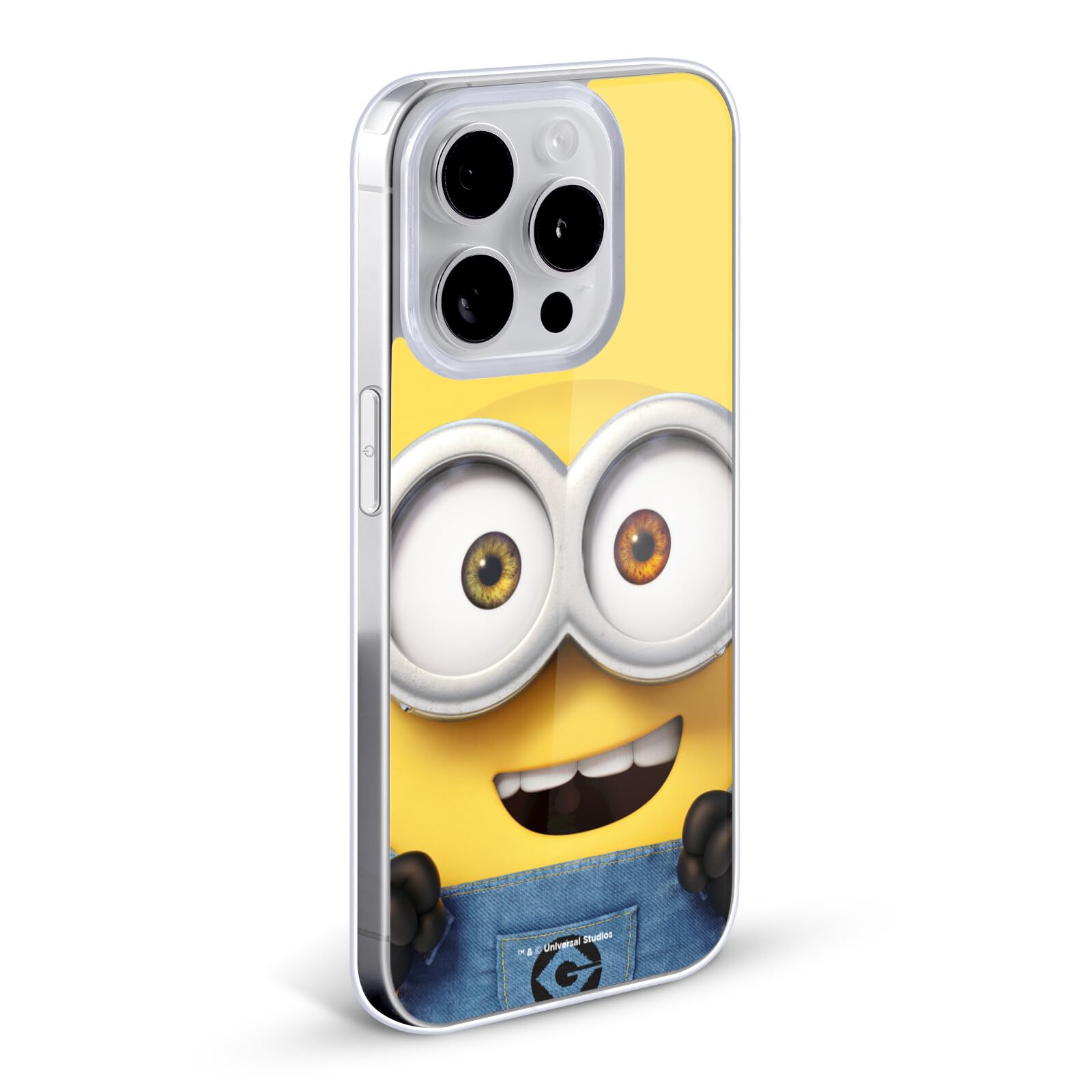 Head Case Designs Officially Licensed Despicable Me Bob Full Face Minions Soft Gel Phone Case for iPhone 12 & 12 Pro - Cute Protective Cover for Kids, Fans & Movie Lovers