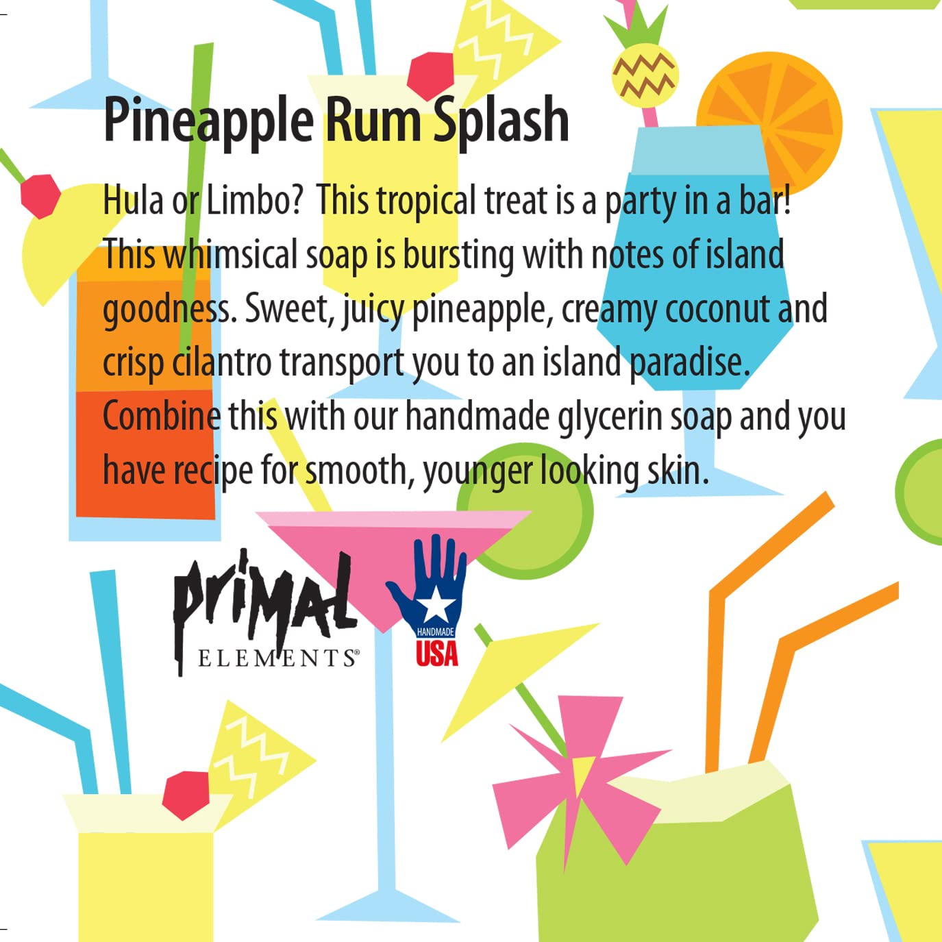 Primal Elements Soap Loaf - Pineapple Rum Scented, 5.5 lbs Bulk Bar Soap for Bath & Shower | Moisturizing Handmade Soap for Spa, Gift Sets & Luxury Bathroom Essentials