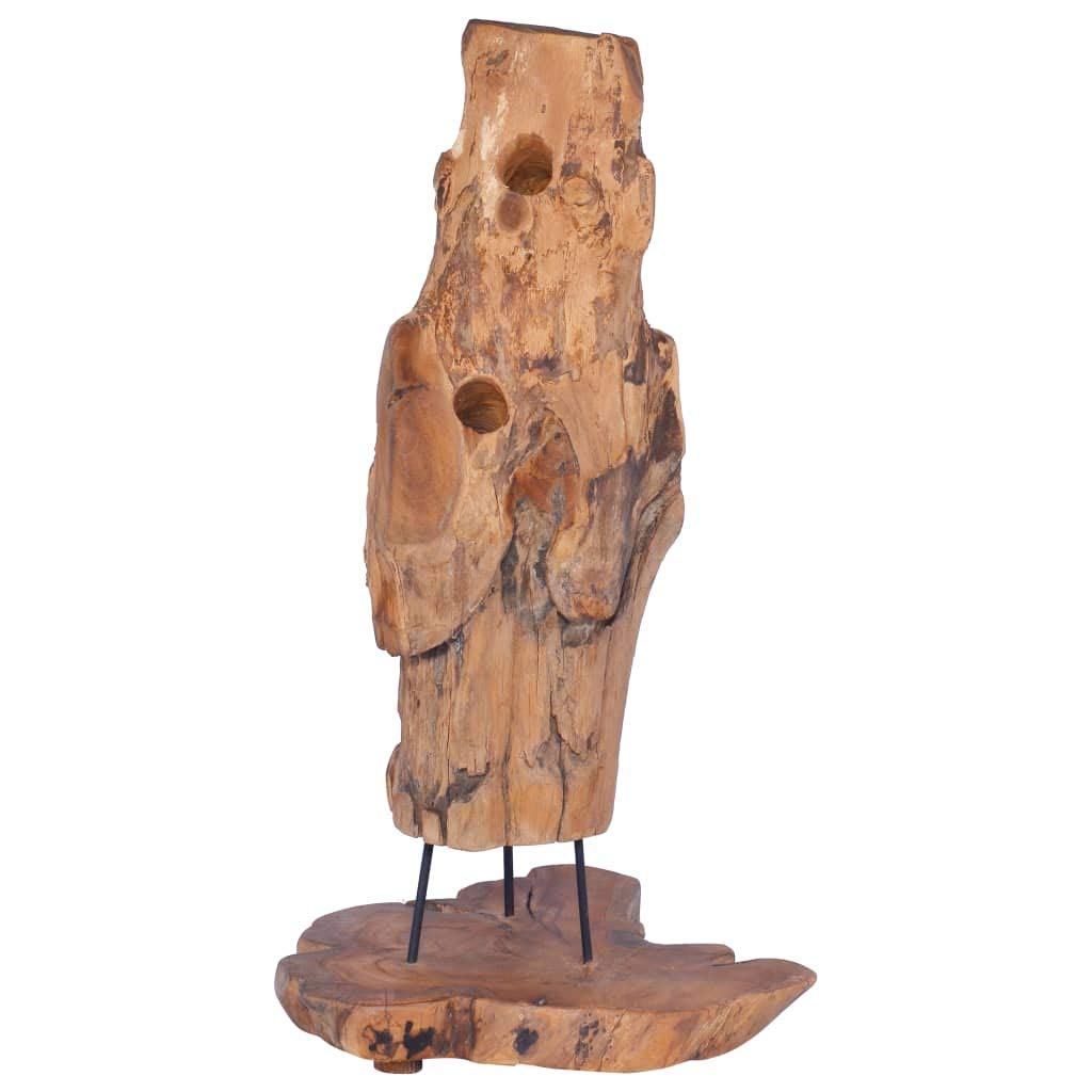 Premium Solid Teak Wood Wine Rack - Holds 8 Bottles (15.7