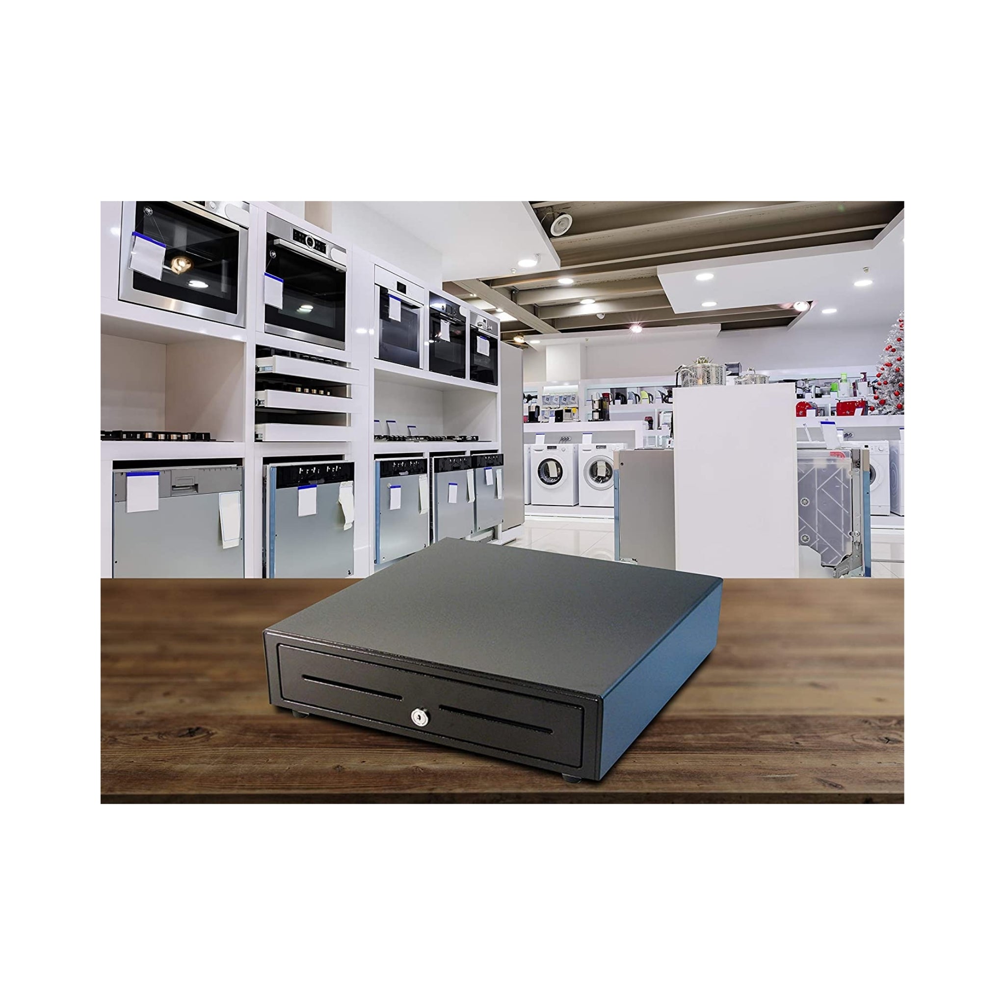 APG Vasario 1616 Dual Media Slot Cash Drawer with MultiPRO 24V Interface - Secure Cash Management for Retail Stores & POS Systems