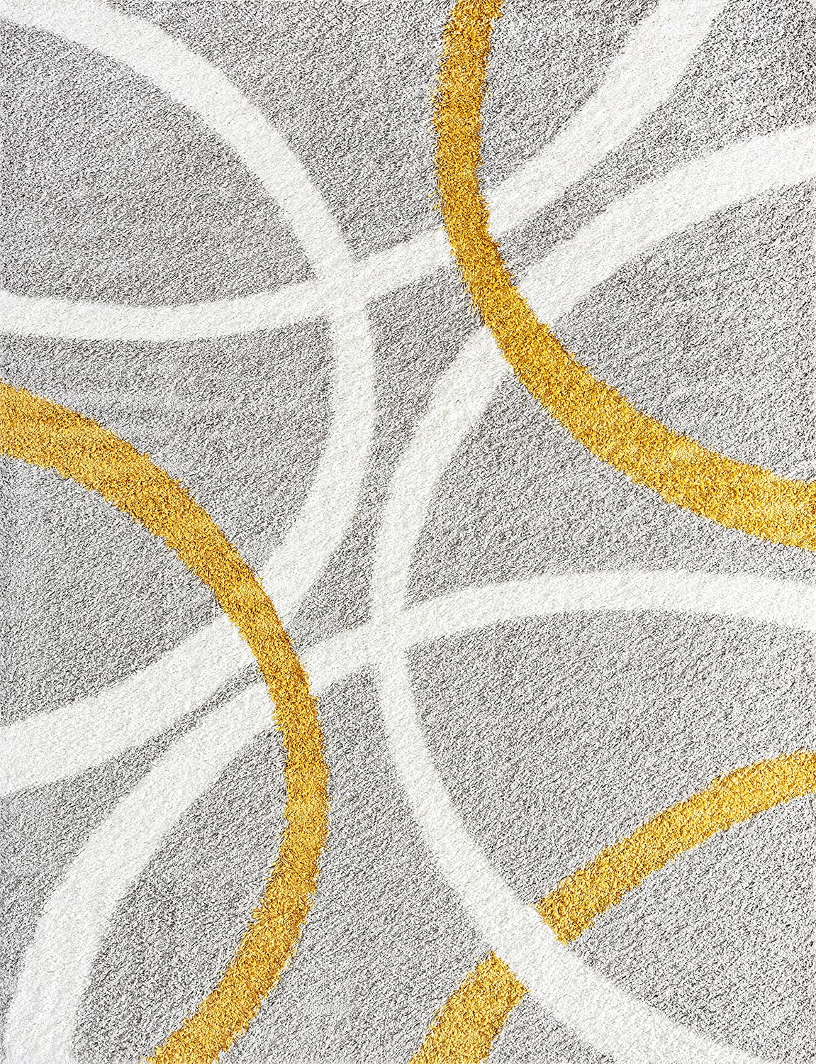 Silver 4x6 Shag Rug - Easy Clean Modern Area Rug for Living Room, Bedroom, Dining Room & Entryway - Soft Plush Shaggy Carpet - Perfect for Cozy Home Decor & Alfombras para Salas Modernas
