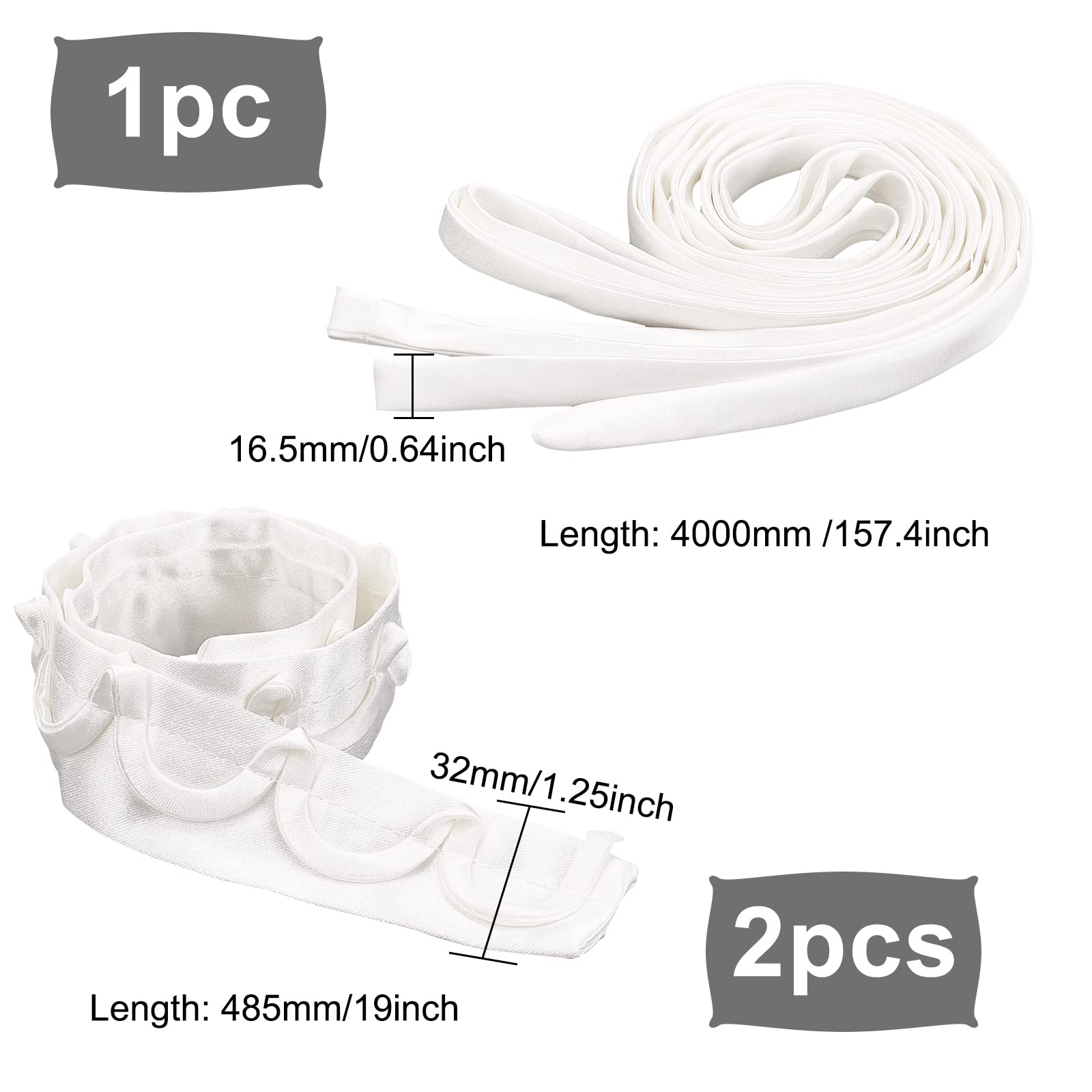 BENECREAT Adjustable Satin Corset Kit for Wedding & Prom Dresses - Zipper Replacement & Strap Loops