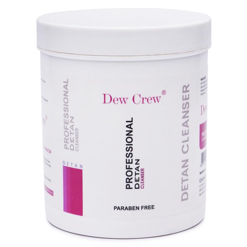 Dew Crew® Professional De-Tan Tan Removal Cream with Kojic Acid & Milk for Brightening Skin - 450gm | Dark Spot Corrector for Face & Body | Perfect for Post-Sun Care & Hyperpigmentation Treatment