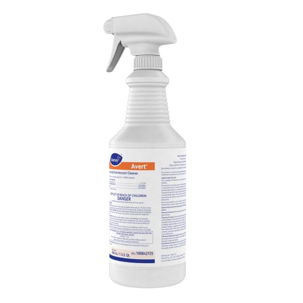 Diversey Avert Sporicidal Disinfectant Cleaner - 32 Oz Spray Bottle (12/Carton) | Hospital-Grade Disinfection for Healthcare, Schools & Commercial Use