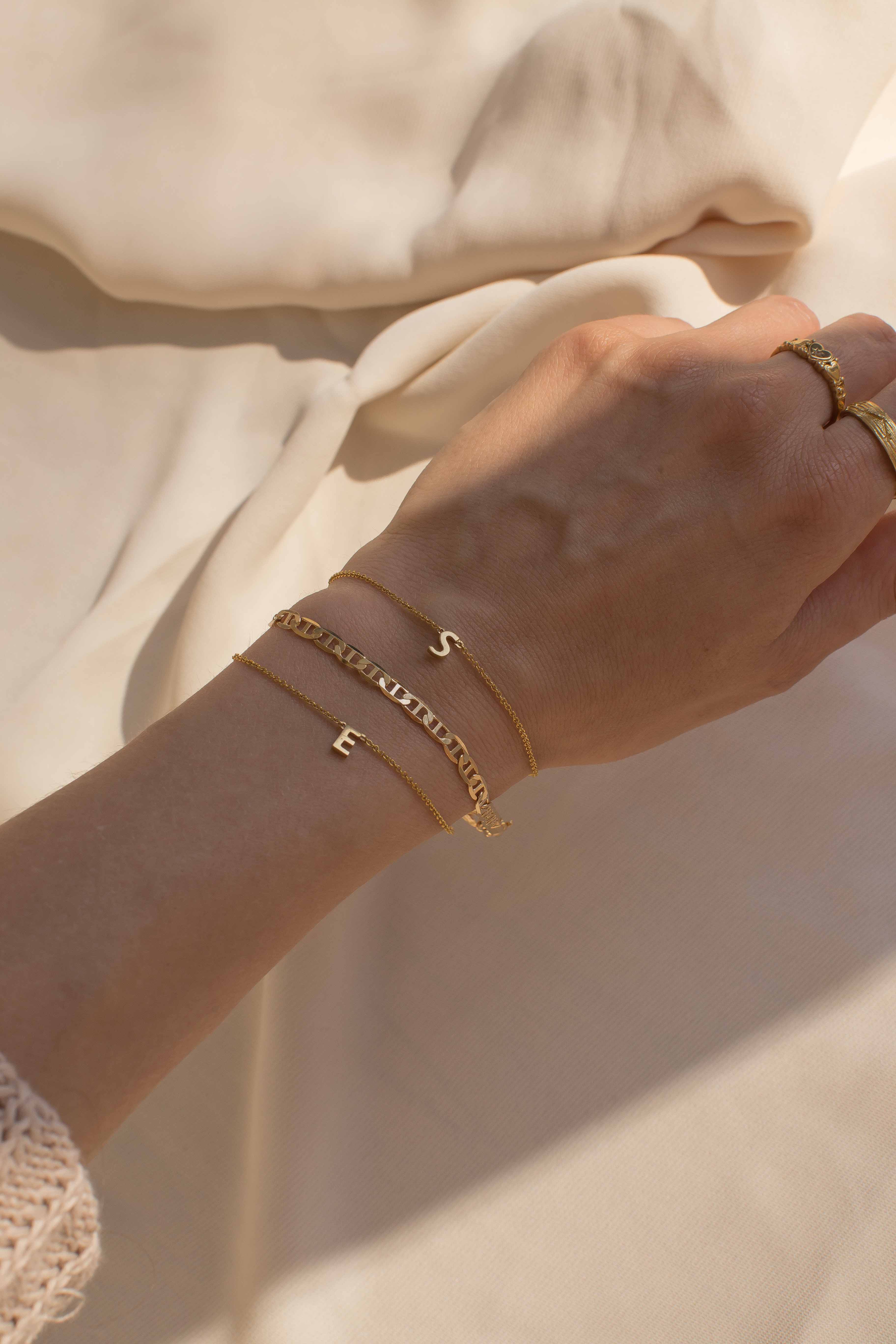 Personalized Single Initial Bracelet for Women - Engraved Monogram Name Jewelry Gift for Her - Perfect for Birthdays, Anniversaries & Special Occasions