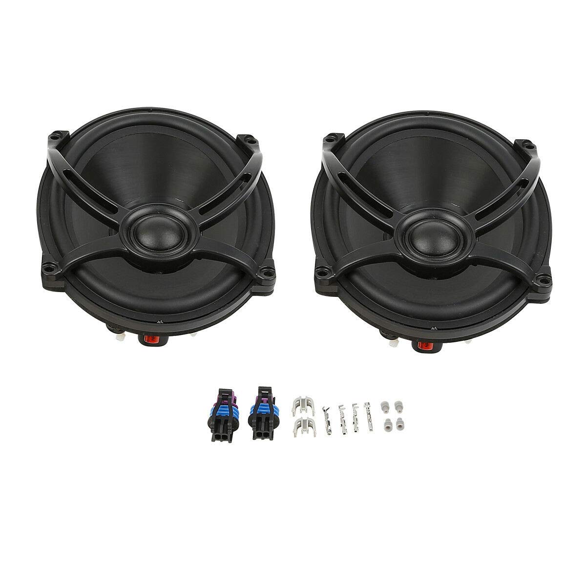 SLMOTO 5 Inch Stretched Motorcycle Saddlebags with 5x7 Speakers - Waterproof Extended Saddle Bags Compatible with Harley Touring, Road Glide, Electra Glide Ultra Classic (1993-2013) - Perfect for Long Rides & Road Trips