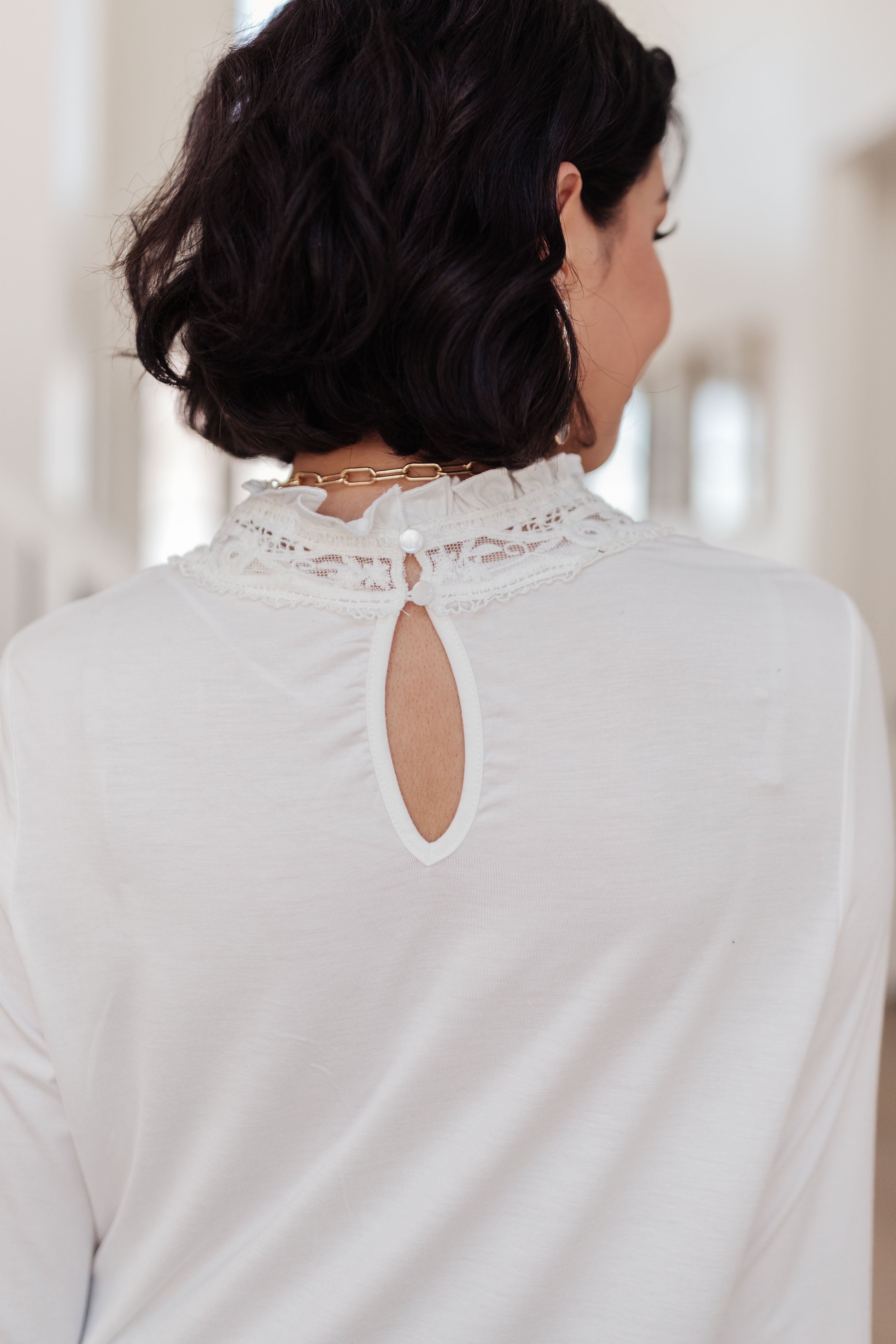 Picture This Top in Off White - Stylish Women's Blouse for Casual Wear, Office & Date Night Outfits