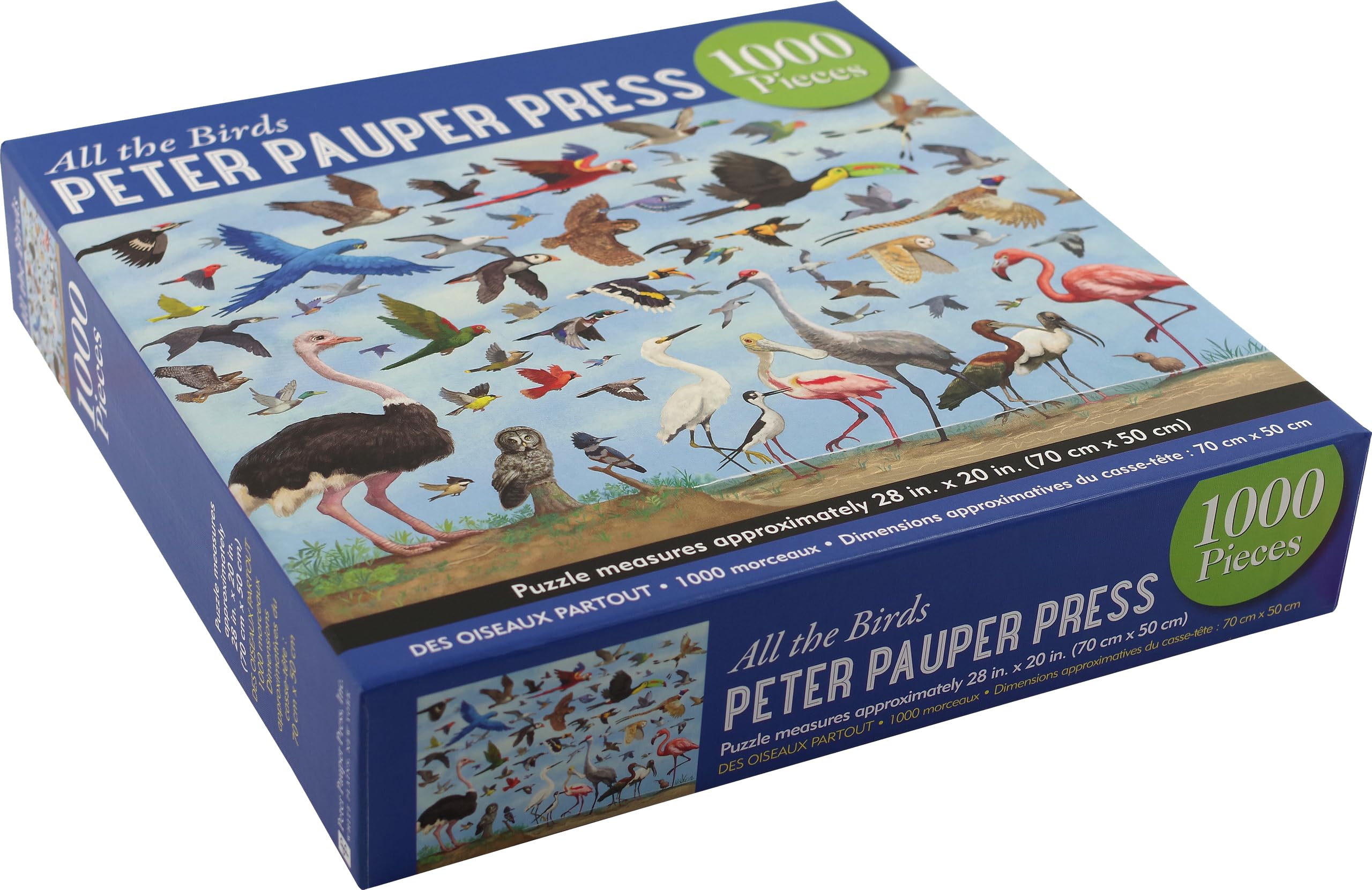 PETER PAUPER PRESS All The Birds 1000 Piece Jigsaw Puzzle - Colorful Bird Art Puzzle for Adults & Teens - Perfect for Family Game Night & Relaxation