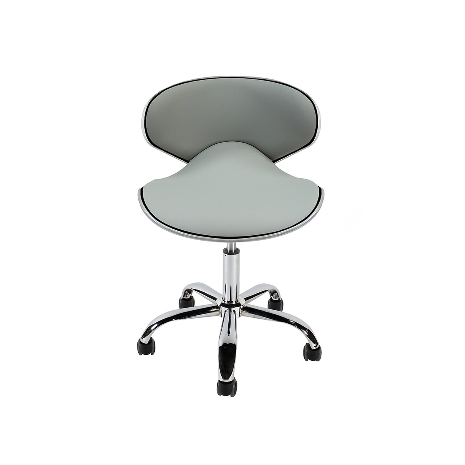 Euro Technician Stool - Adjustable Rolling Work Stool with Backrest for Garage, Workshop & Lab - Ergonomic Swivel Chair for Mechanics, Engineers & DIY Projects