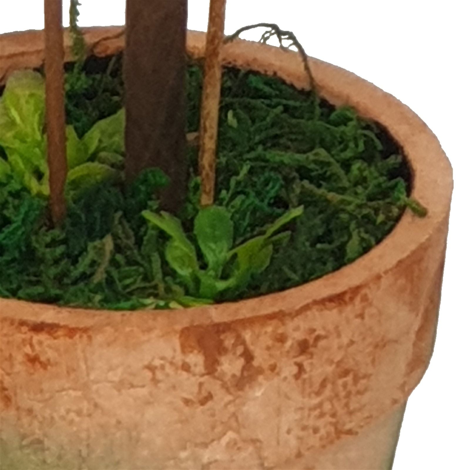 20cm Artificial Topiary Ball in Terracotta Look Pot - Realistic Faux Plant for Home Decor, Office, Garden & Wedding Centerpieces - Criterion Collection