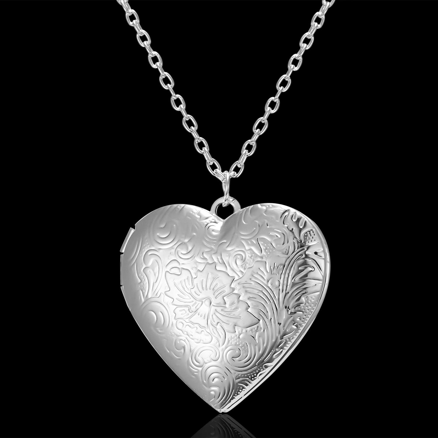 Personalized Heart Photo Pendant Necklace for Women - Custom Engraved Love Jewelry - Valentine's Day Gift for Her - Perfect for Anniversaries, Romantic Dates & Family Keepsakes