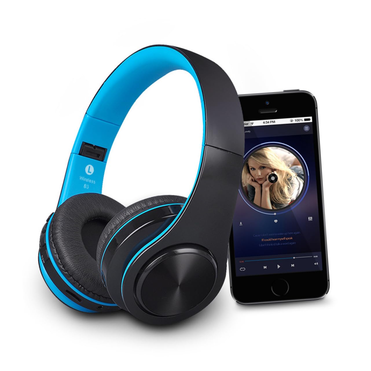 Hemobllo Wireless Bluetooth Headphones - Stereo Sound, Noise Cancelling, Lightweight & Comfortable for Sports, Running, Gym, Travel & Work - Perfect for Music, Calls & Gaming