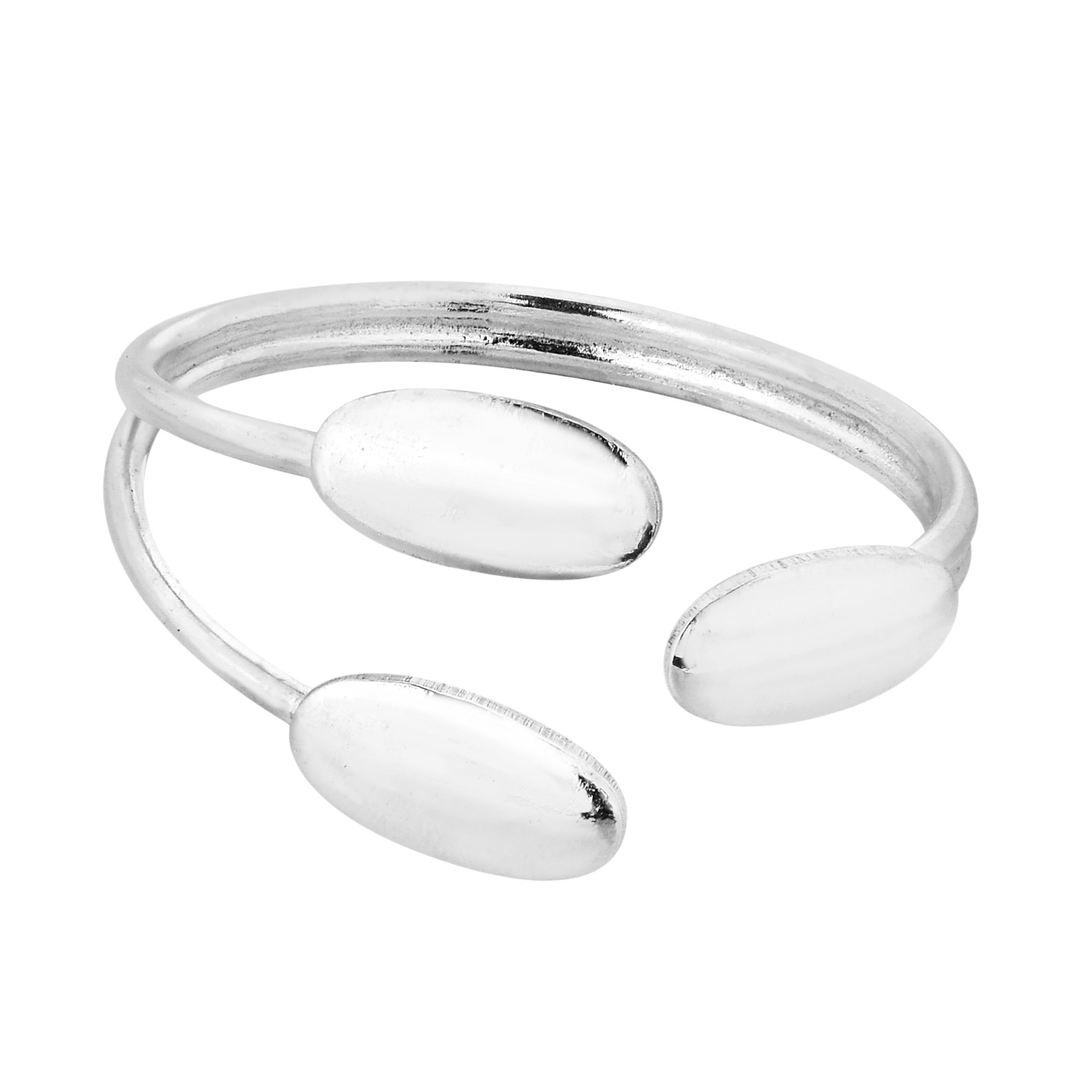 AeraVida 925 Sterling Silver Oval Open Ended Toe or Pinky Ring for Women - Delicate Preppy Jewelry Gift for Toes & Fingers - Perfect for Beach, Summer & Casual Wear
