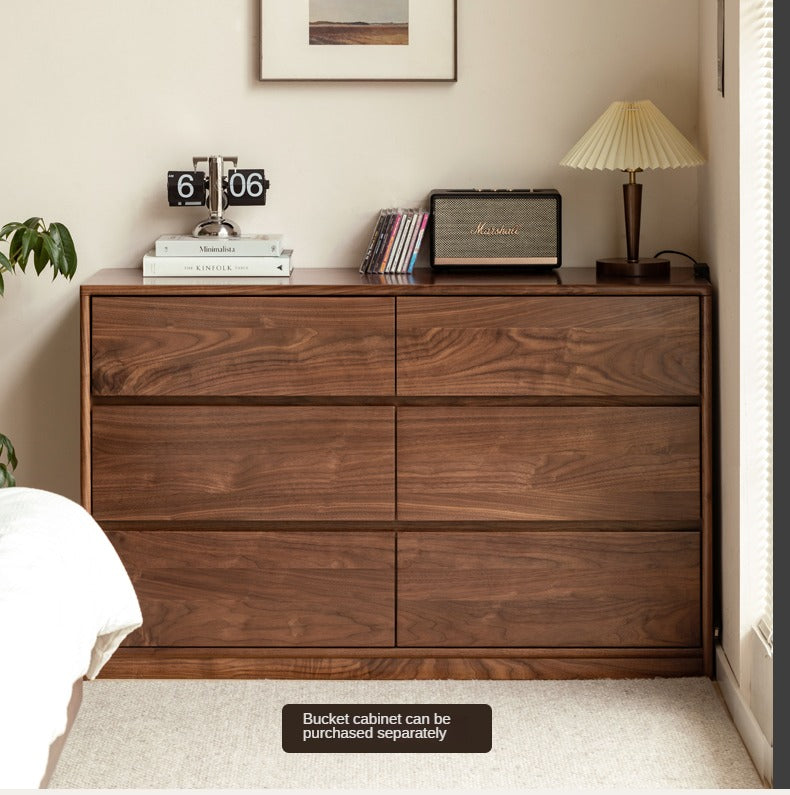 Premium Black Walnut Solid Wood Extendable Vanity Dressing Table with Mirror - Perfect for Bedroom, Bathroom & Makeup Organization