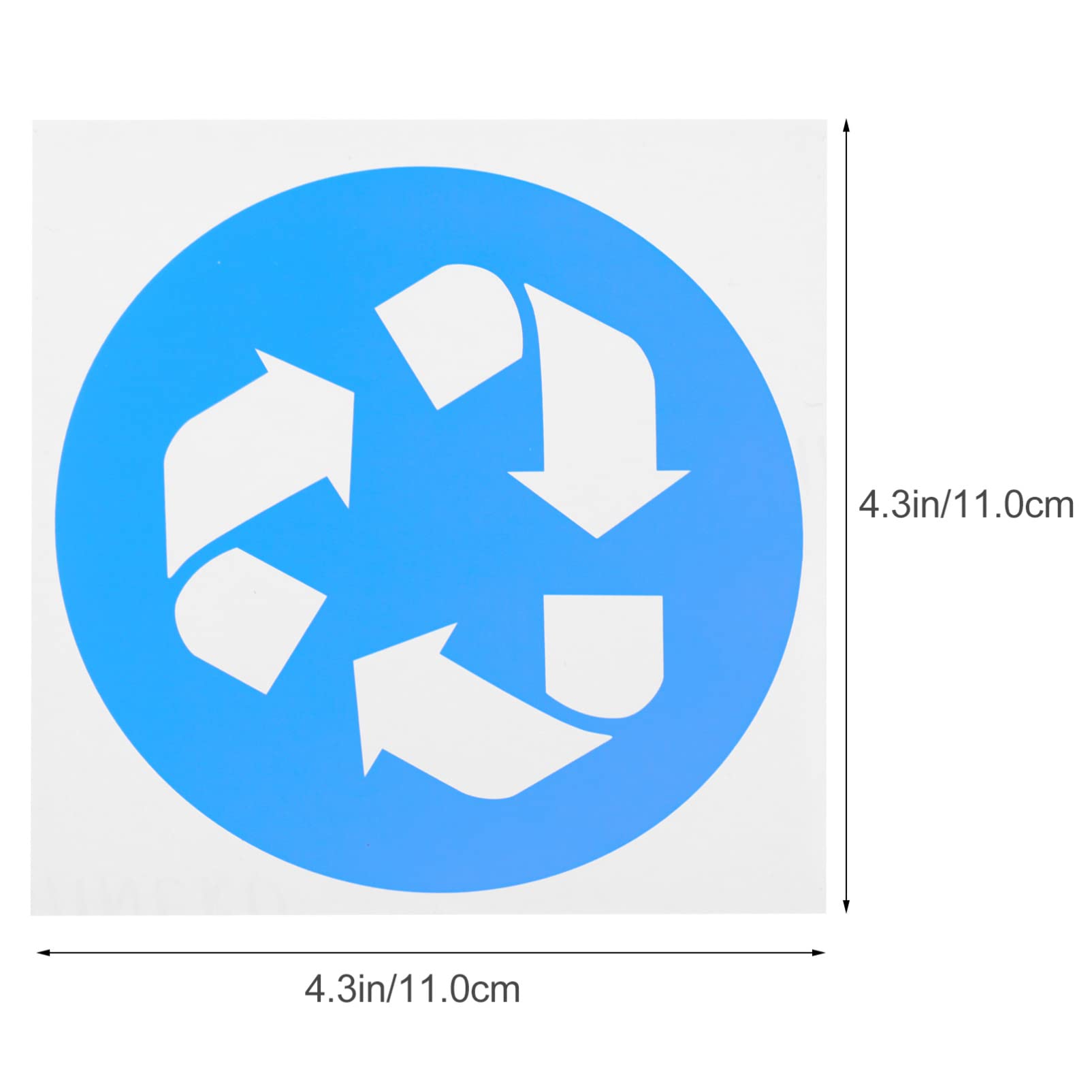 12-Pack Self-Adhesive PVC Trash Can Labels - Waterproof Garbage Bin Stickers for Office, Home & Public Recycling Bins - Durable Waste Container Signs for Easy Sorting & Organization (Indoor/Outdoor Use)