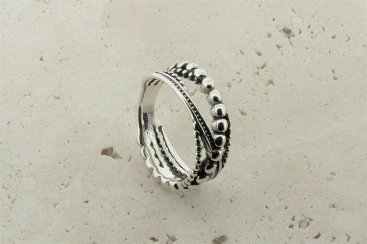 4 Multi Bead Strand Ring - Elegant Stackable Beaded Jewelry for Women - Perfect for Layering, Boho Style & Everyday Wear