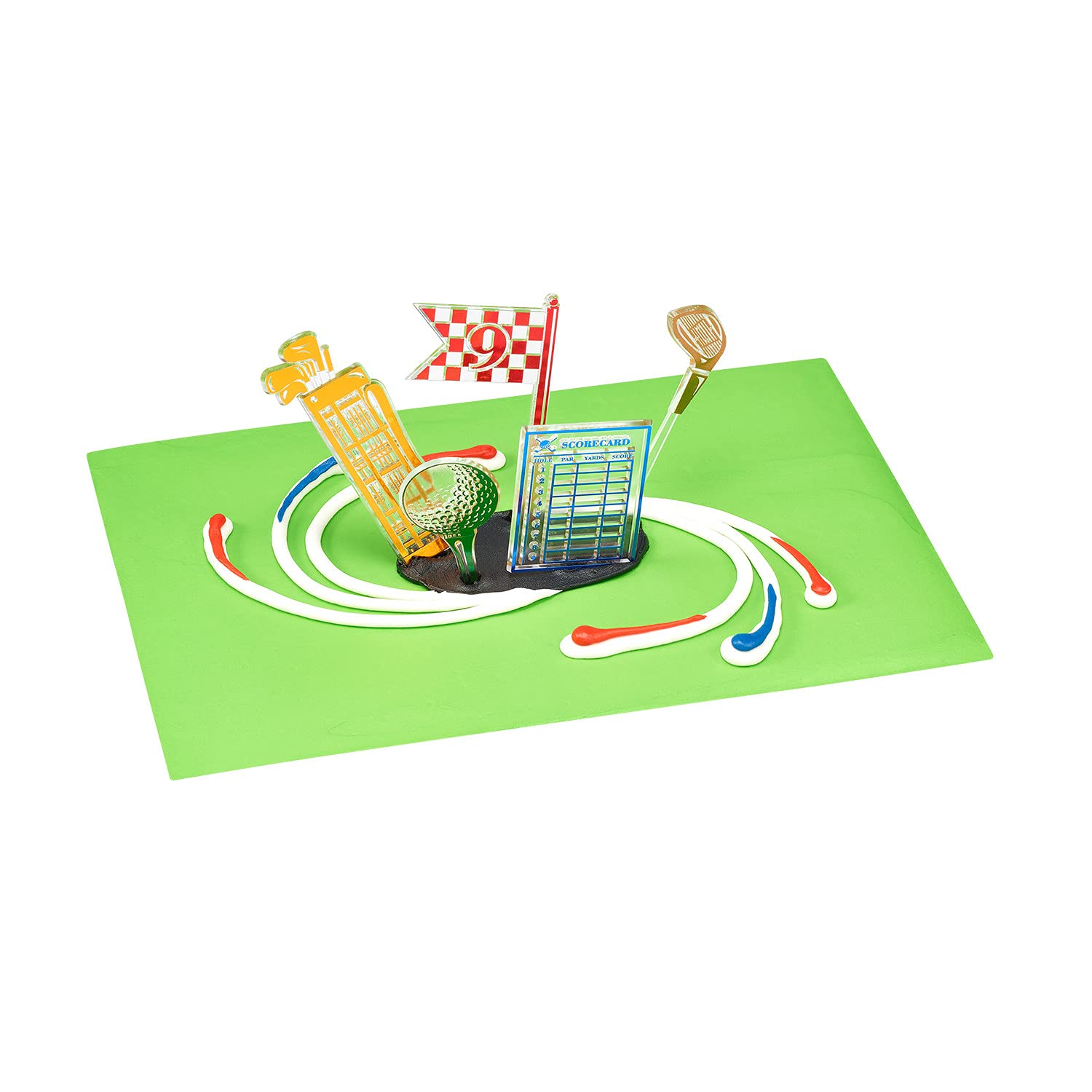 Decopac Golf Cake Topper Kit - 5 Piece Plastic Cake Decorations for Birthday, Father's Day, Dad Gifts | Perfect for Golf-Themed Parties, Retirement Cakes & Sports Celebrations