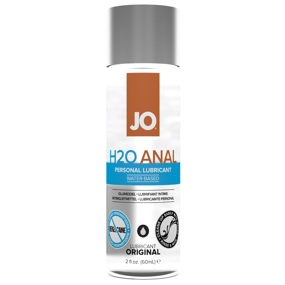 JO H2O Anal Water Based Lubricant - Long Lasting & Hypoallergenic - Perfect for Sensitive Skin & Intimate Use - Ideal for Couples & Solo Play