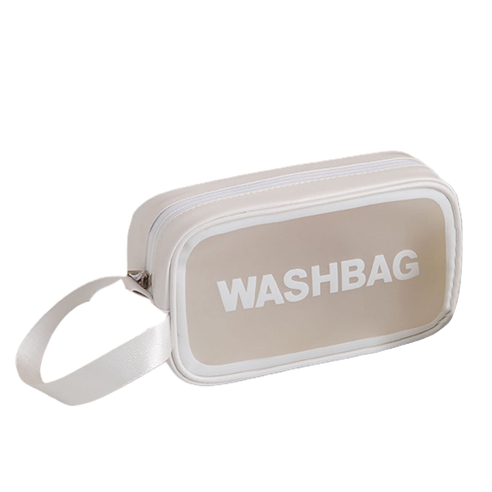 Waterproof PVC Travel Toiletry Bag - Large Capacity Cosmetic Organizer for Makeup, Toiletries & Bathroom Essentials | Stain-Resistant, Durable Sakura Pink Makeup Pouch | Perfect for Vacation, Gym, Business Trips & Daily Use